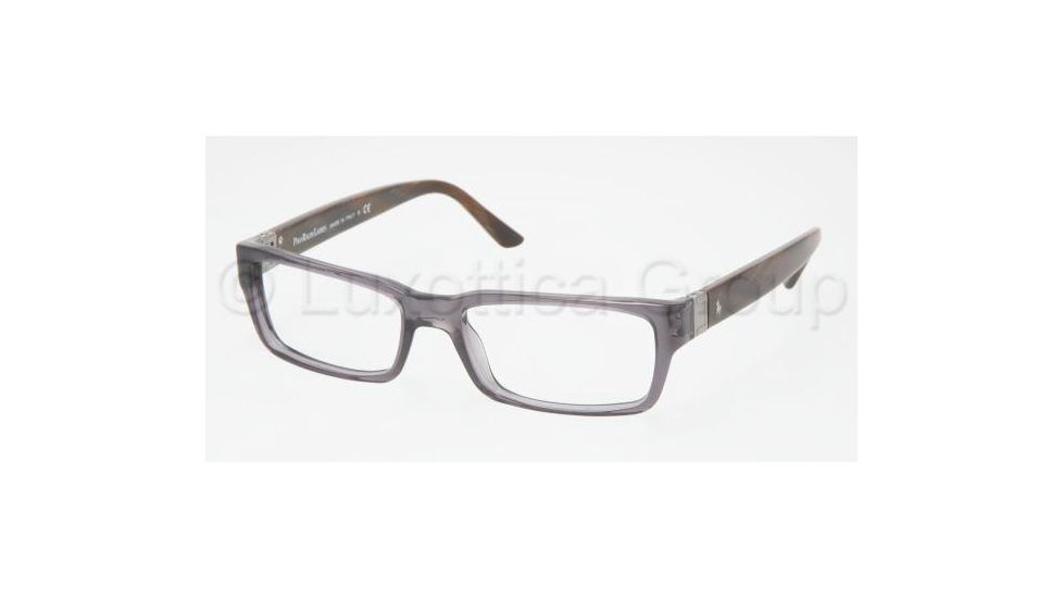 Polo PH2033 SV Prescription Eyeglasses, Dark Gray Transparent Frame / 52 mm Prescription Lenses, 5195 5216