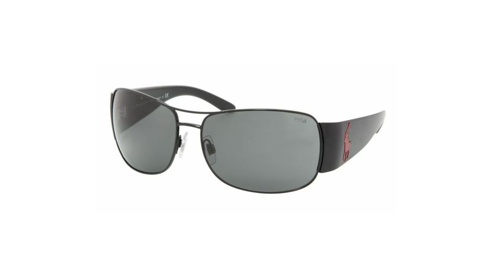 Polo PH3042 Sunglasses with No-Line Progressive Rx Prescription Lenses, Select Frame Color / Lens Diameter Shiny Black Frame / 64 mm Prescription Lenses