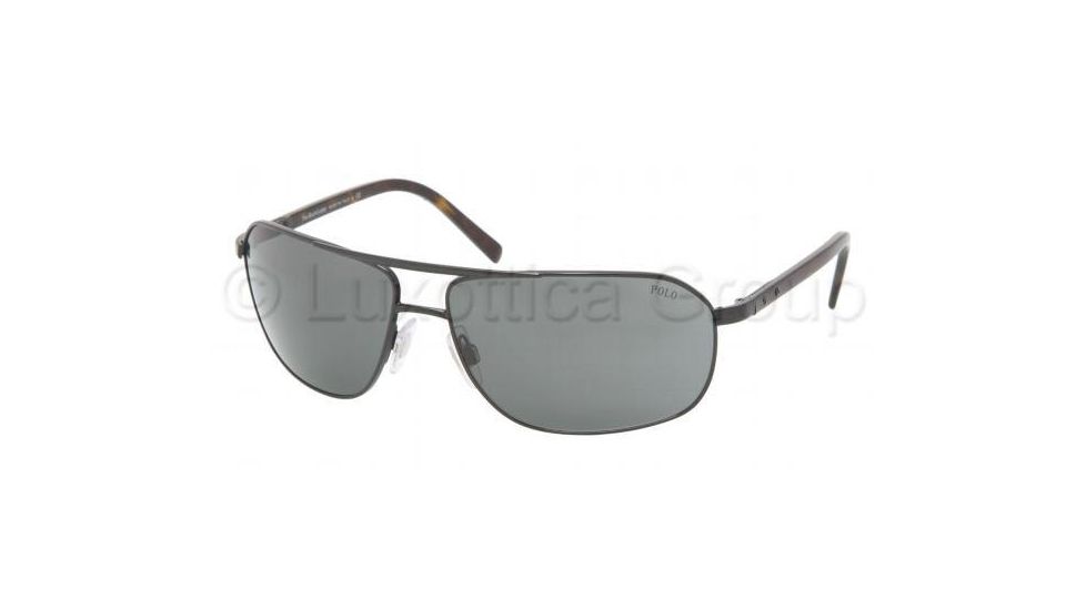 Polo PH3043 Sunglasses with No-Line Progressive Rx Prescription Lenses, Select Frame Color / Lens Diameter Shiny Black Frame / 63 mm Prescription Lenses