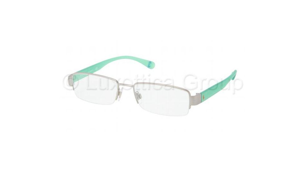 Polo PH1118 Single Vision Prescription Eyeglasses 9035-5217 - Brushed Silver Frame