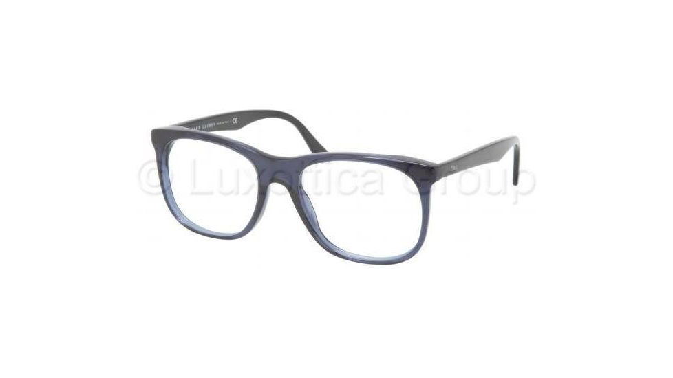 Polo PH2086 Progressive Prescription Eyeglasses 5276-5418 - Dark Blue Transparent Frame
