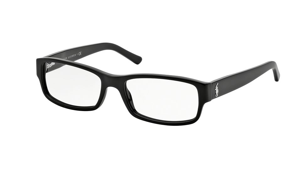 Polo PH2102 Single Vision Prescription Eyeglasses 5001-55 - Shiny Black Frame