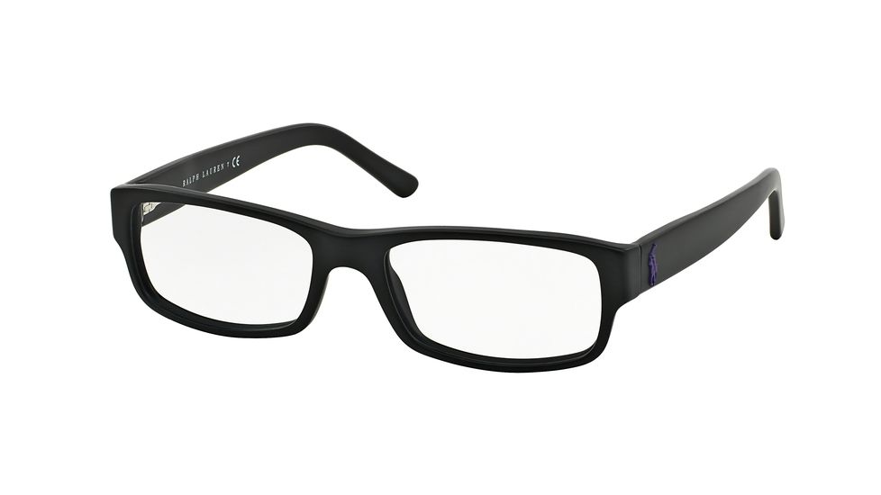 Polo PH2102 Single Vision Prescription Eyeglasses 5284-53 - Matte Black Frame, Demo Lens Lenses