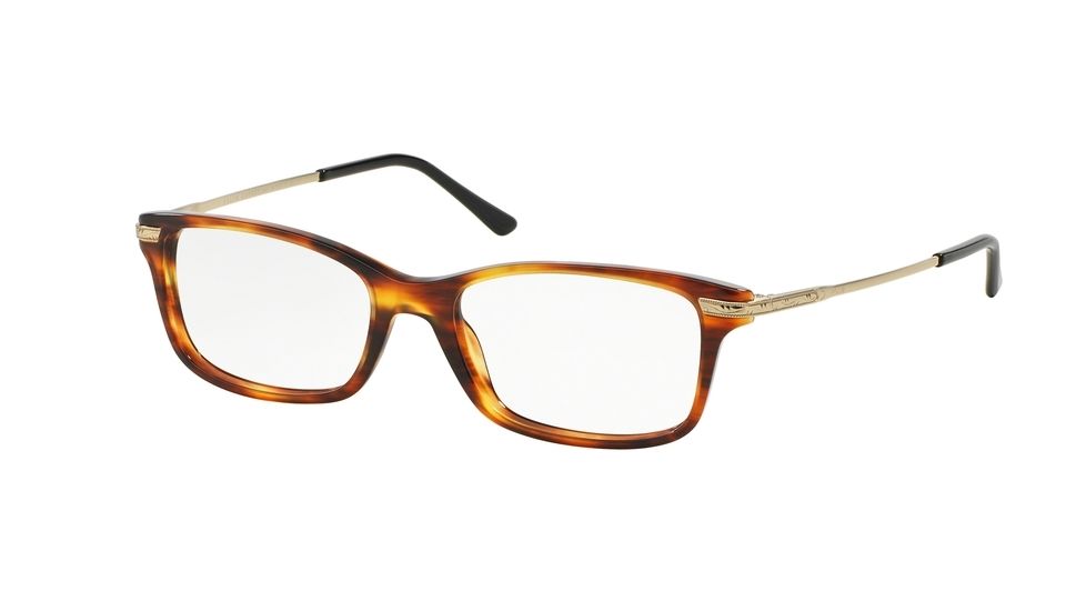 Polo PH2136 Single Vision Prescription Eyeglasses 5007-50 - Havana Striped Frame