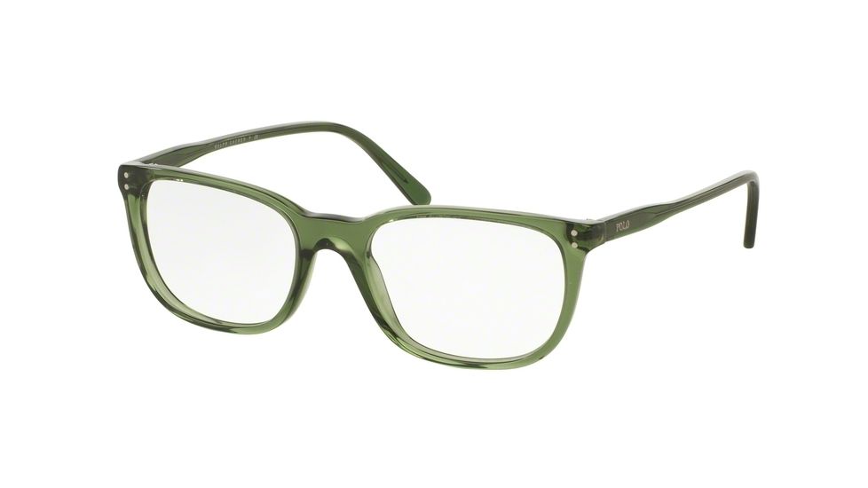 Polo PH2156 Progressive Prescription Eyeglasses 5036-51 - Shiny Semi Trasp Bottol Grren Frame