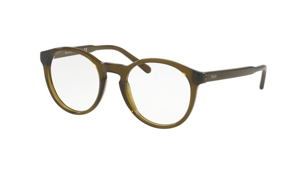 Polo PH2157 Eyeglass Frames 5468-47 - Shiny Crystal Olive Frame