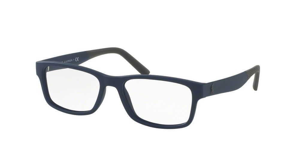 Polo PH2169 Progressive Prescription Eyeglasses 5618-54 - Matte Navy Blue Frame