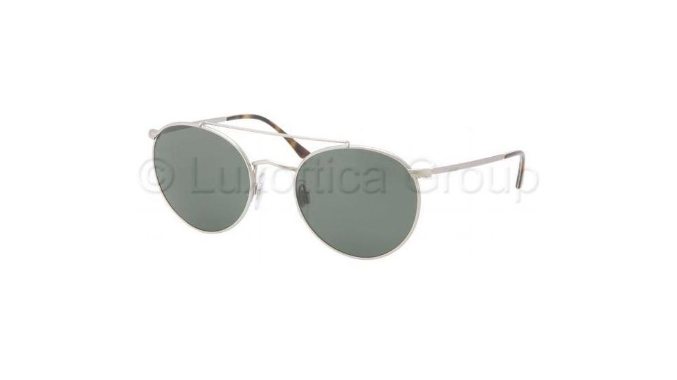Polo PH3060P Sunglasses 900131-5120 - Matte Silver Frame, Crystal Green Lenses