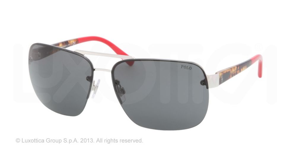 Polo PH3071 Progressive Prescription Sunglasses PH3071-900187-62 - Lens Diameter 62 mm, Lens Diameter 62 mm, Frame Color Shiny Silver