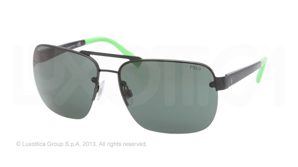 Polo PH3071 Progressive Prescription Sunglasses PH3071-900371-62 - Lens Diameter 62 mm, Lens Diameter 62 mm, Frame Color Shiny Black