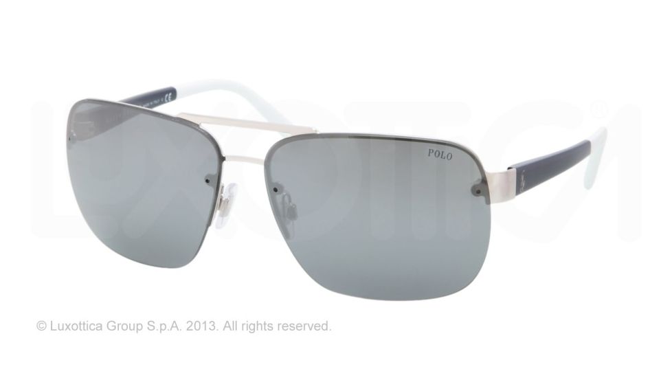 Polo PH3071 Progressive Prescription Sunglasses PH3071-92226G-62 - Lens Diameter 62 mm, Lens Diameter 62 mm, Frame Color Shiny Silver