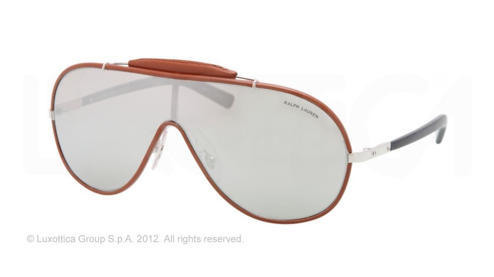 Polo PH3074PQ Sunglasses 90296G-33 - Shiny Silver Frame, Grey Mirror Lenses