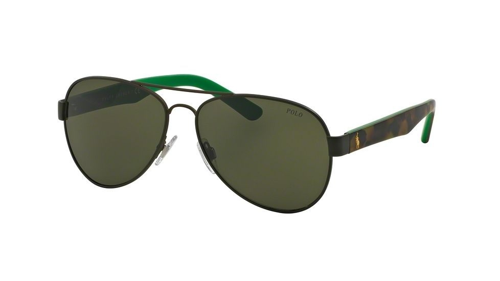 Polo PH3096 Progressive Prescription Sunglasses PH3096-900571-59 - Lens Diameter 59 mm, Frame Color Camo Green