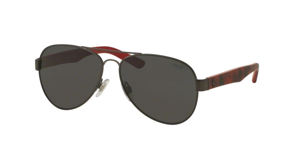 Polo PH3096 Progressive Prescription Sunglasses PH3096-930787-59 - Lens Diameter 59 mm, Frame Color Matte Dark Gunmetal