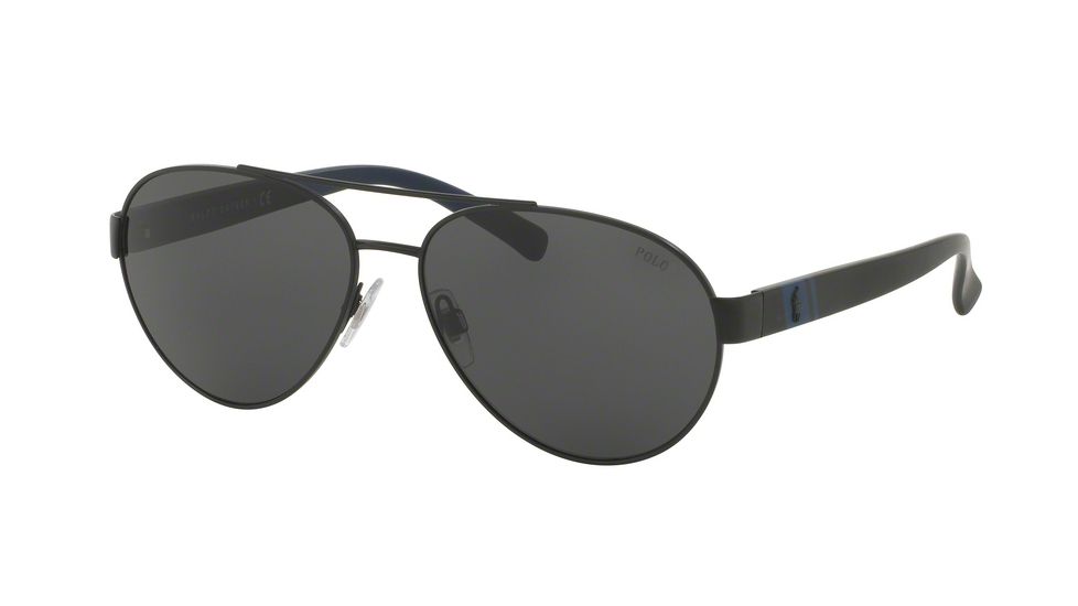 Polo PH3098 Sunglasses 903887-61 - Matte Black Frame, Gray Lenses