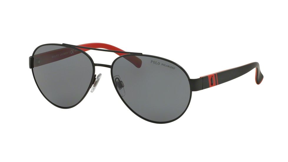 Polo PH3098 Sunglasses 923081-61 - Matte Black Frame, Polar Grey Lenses