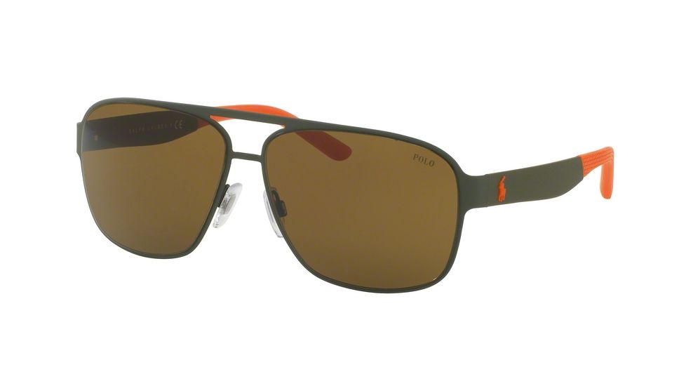 Polo PH3105 Progressive Prescription Sunglasses PH3105-932173-62 - Lens Diameter 62 mm, Frame Color Rubber Olive