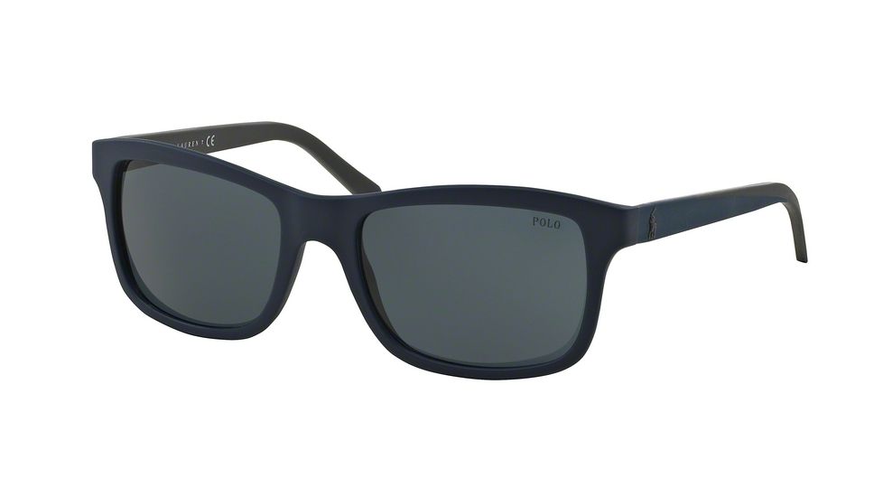 Polo PH4095 Sunglasses 552887-57 - Matte Blue Frame, Grey/Blue Lenses