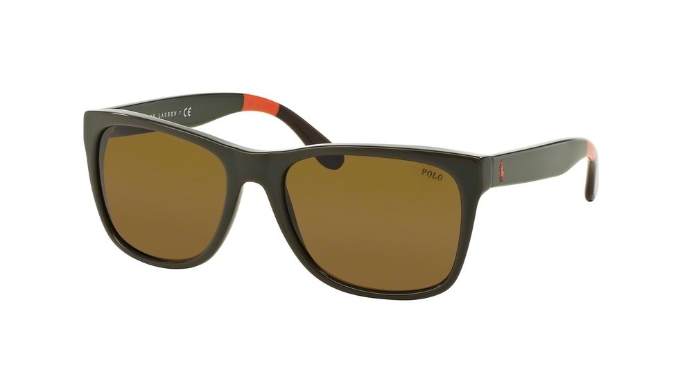 Polo PH4106 Sunglasses 557073-57 - Shiny Olive Green Frame, Olive Green Lenses