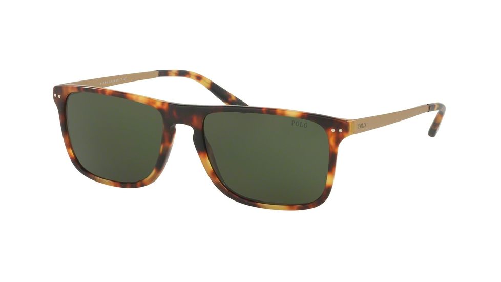 Polo PH4119 Sunglasses 535171-56 - Vinta New Jerry Tortoise Frame, Dark Green Lenses