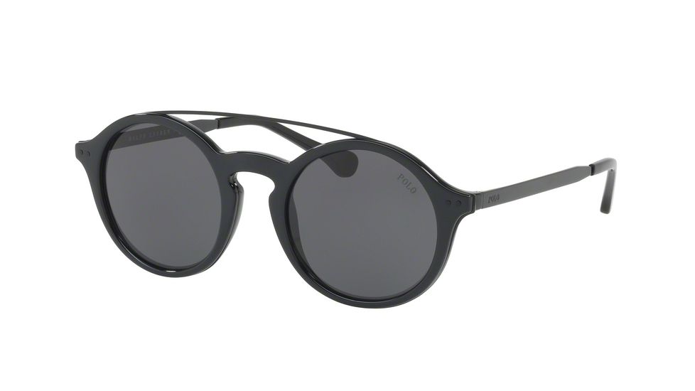 Polo PH4122 Progressive Prescription Sunglasses PH4122-500187-49 - Lens Diameter 49 mm, Frame Color Shiny Black