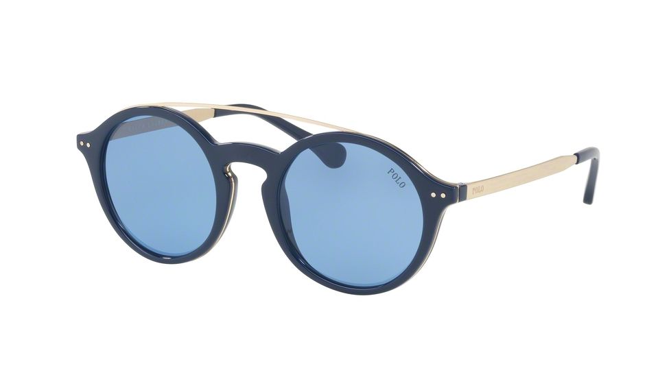 Polo PH4122 Progressive Prescription Sunglasses PH4122-559072-49 - Lens Diameter 49 mm, Frame Color Shiny Navy Blue
