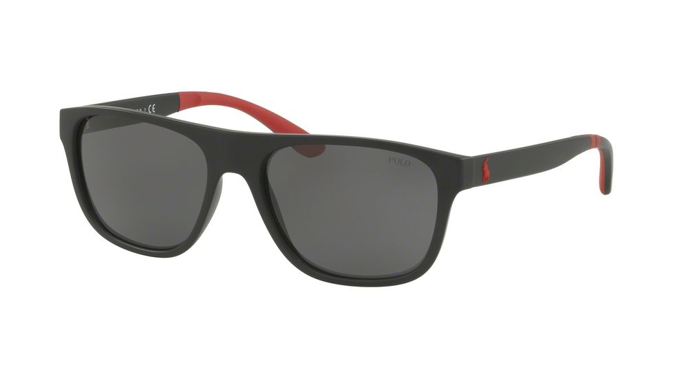 Polo PH4131 Sunglasses 528487-57 - Matte Black Frame, Grey Lenses