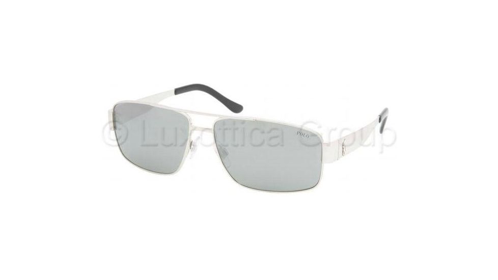 Polo Sunglasses PH3054 90016G-6014 - Shiny Silver Gray Silver Mirror
