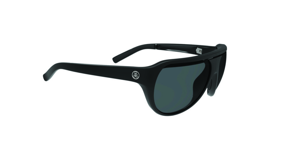 Popticals PopAir Sunglasses, Black Gloss Frame, Gray Lens, Polarized, 300010-BGGP
