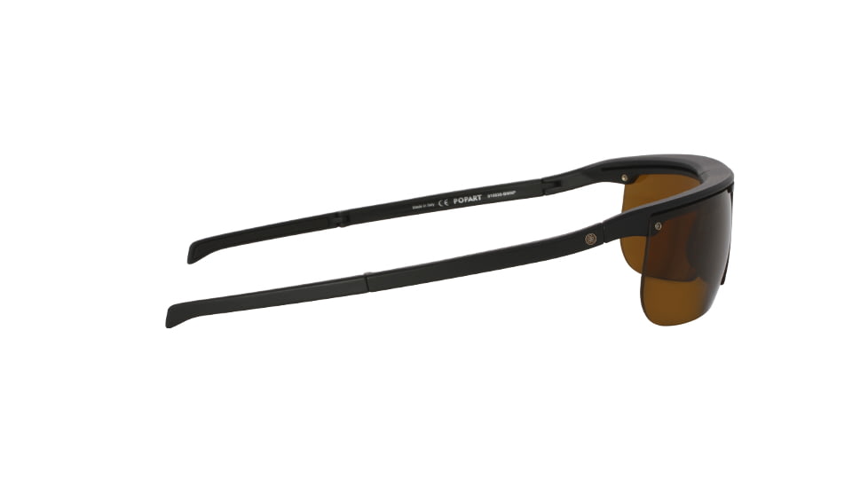 Popticals PopArt Sunglasses, Black Matte Frame, Brown Lens, Polarized, 010030-BMNP