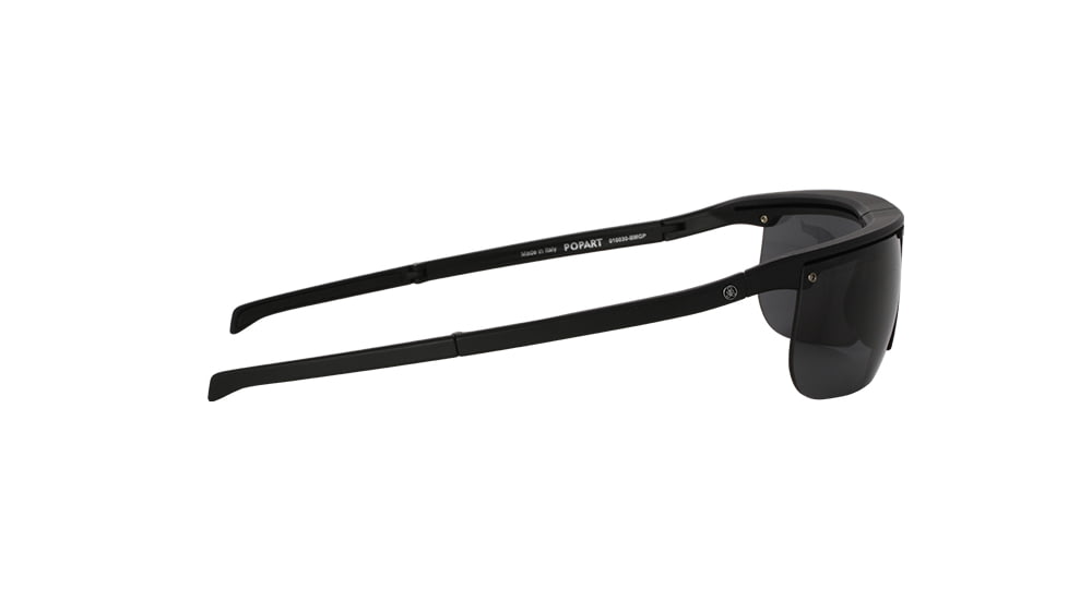 Popticals PopArt Sunglasses, Black Matte Frame, Gray Lens, Polarized, 010030-BMGP