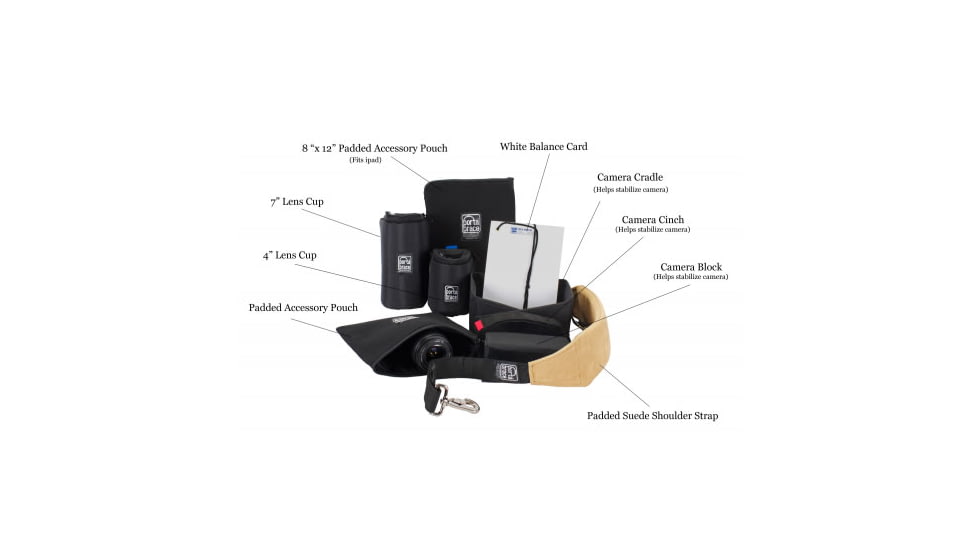 Porta Brace Digital Camera Carrying Case,Black/Red CS-DC4R