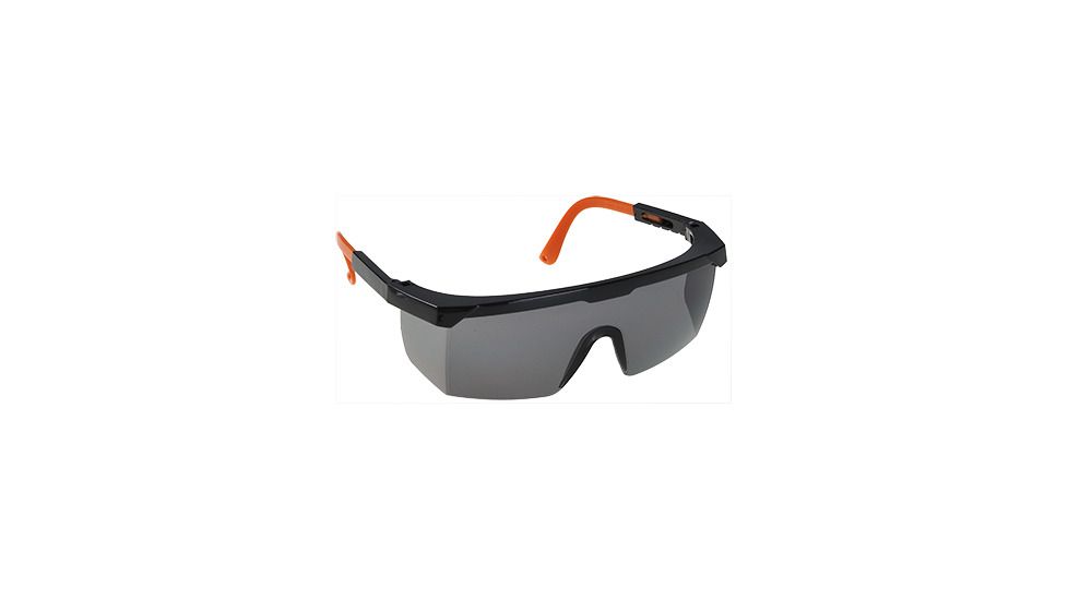 Portwest Classic Safety Glasses EN166, Smoke Lens/Black Temple, PW33SBO