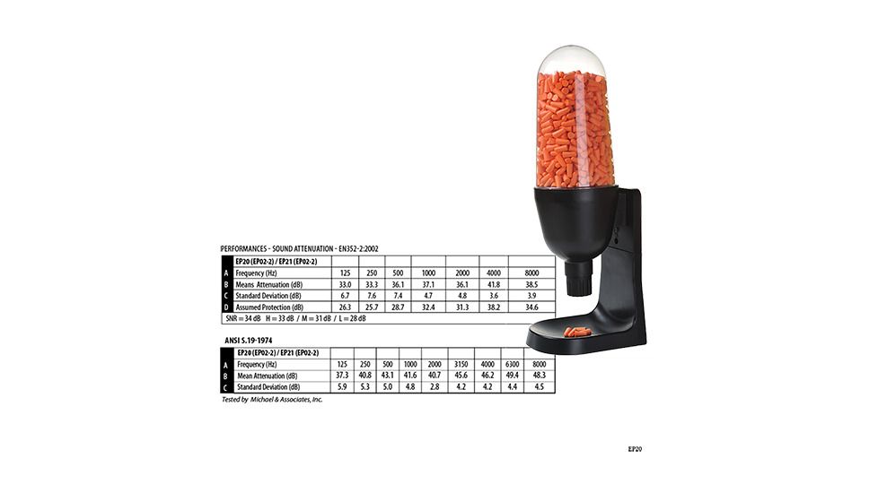 Portwest Ear Plug Dispenser, 500 pairs, Black, EP20BKR