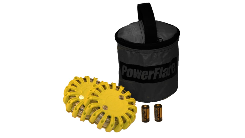 Powerflare PF-200 Softpack,  2 Safety Lights,Infrared LED,Black Bag,2 Batteries, Yellow Shell SP2BK-I-Y