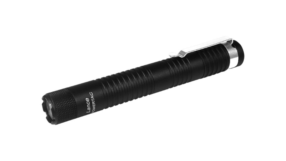PowerTac Lance Flashlight - Gen II, Black, LANCE-G2