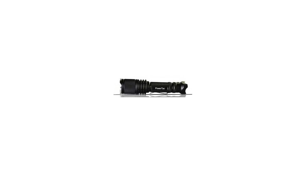 PowerTac Warrior LED Flashlight 650 Lumens CREE XM-L, 2 x CR123A, Black POWERTAC-WARRIOR