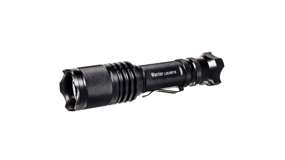 Powertac Warrior Reloaded Gen2 LEPackage, 850 Lumens, w/CREE XM-L LED, w/ 2xCR123 or 1x18650, Black POWERTAC-WARRIOR-GEN2-RELO-LE