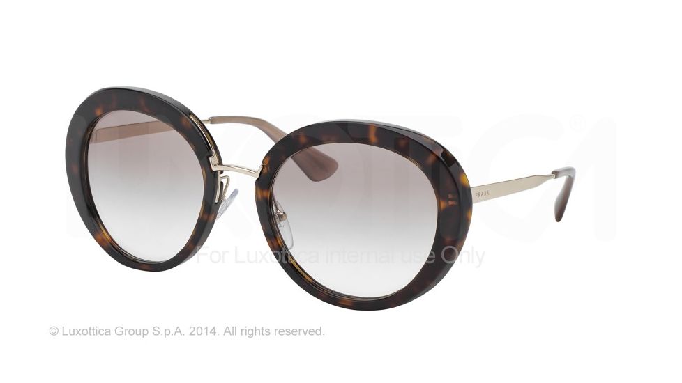 Prada CINEMA' PR16QS Single Vision Prescription Sunglasses PR16QS-2AU1L0-55 - Lens Diameter 55 mm, Frame Color Havana