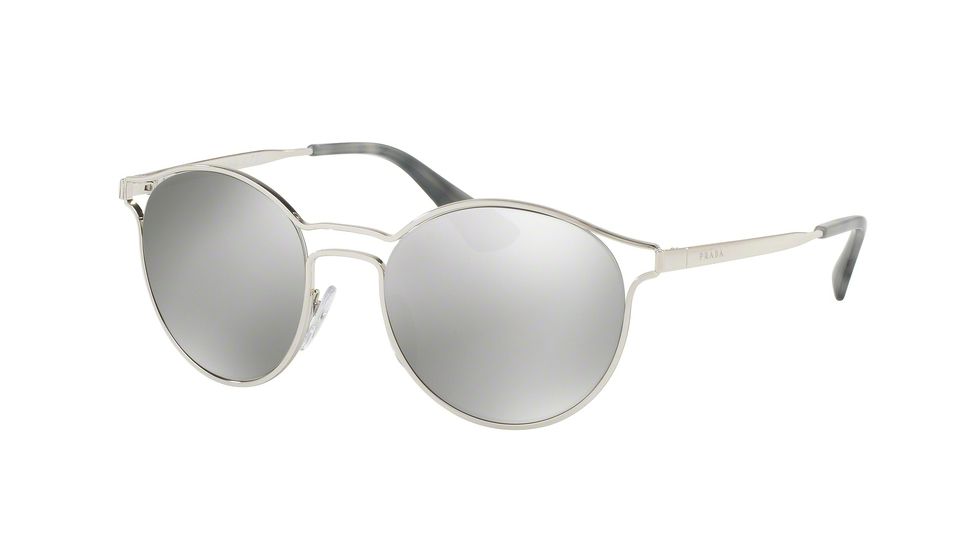 Prada CINEMA PR62SS Progressive Prescription Sunglasses PR62SS-1BC2B0-53 - Lens Diameter 53 mm, Frame Color Silver