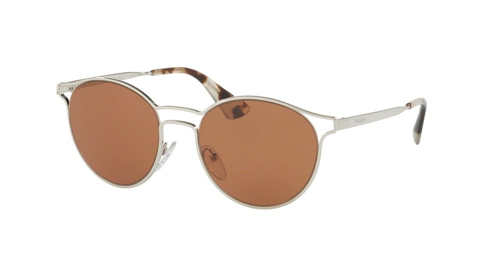 Prada CINEMA PR62SS Progressive Prescription Sunglasses PR62SS-1BC6N0-53 - Lens Diameter 53 mm, Frame Color Silver