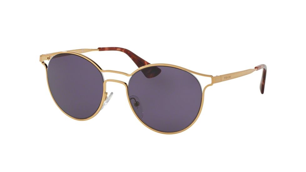 Prada CINEMA PR62SS Progressive Prescription Sunglasses PR62SS-7OE6O2-53 - Lens Diameter 53 mm, Frame Color Antique Gold