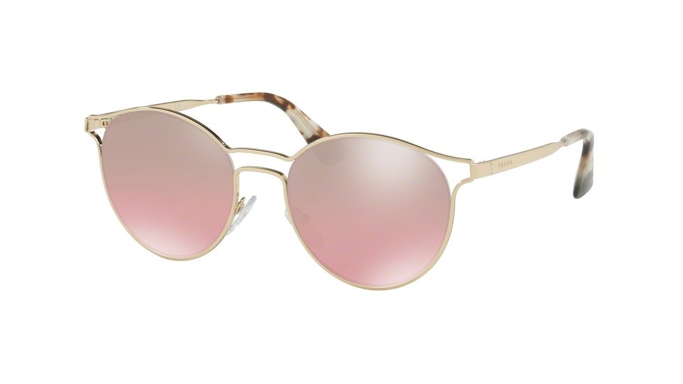 Prada CINEMA PR62SS Progressive Prescription Sunglasses PR62SS-ZVN095-53 - Lens Diameter 53 mm, Frame Color Pale Gold