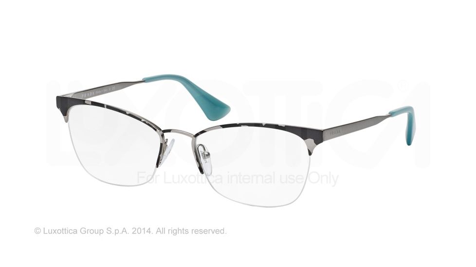 Prada CINEMA' PR65QV Eyeglass Frames KAD1O1-53 - White Havana Frame