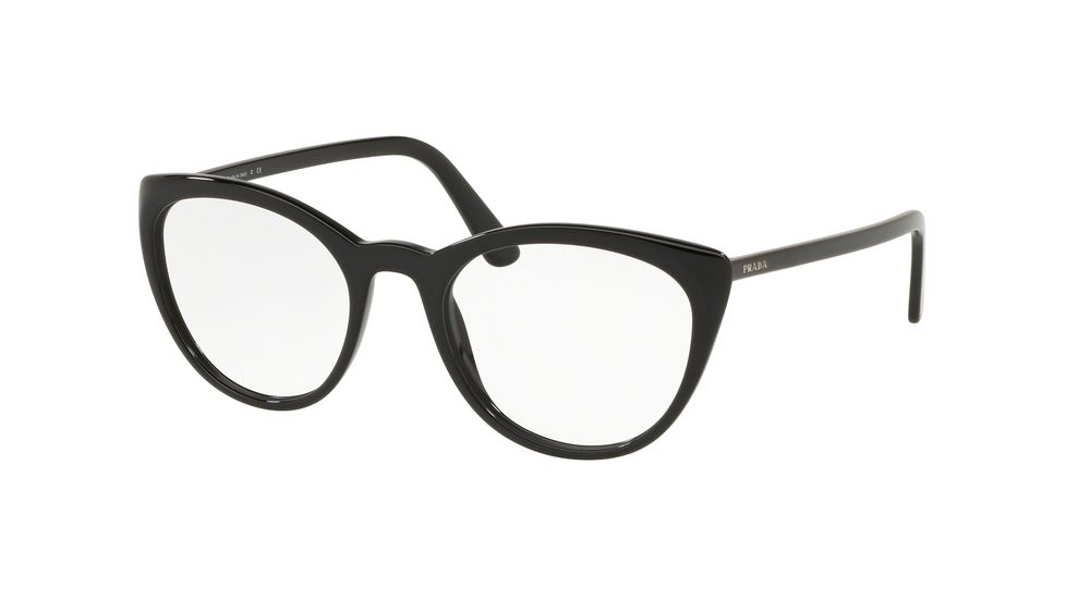 Prada CONCEPTUAL PR07VV Progressive Prescription Eyeglasses, 51mm, Black, PR07VV-1AB1O1-51-PRO