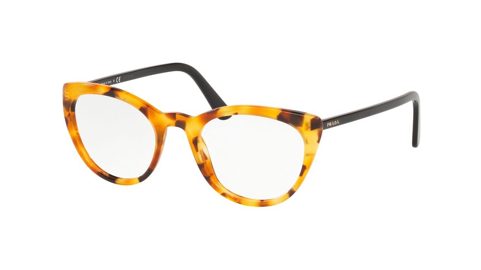 Prada CONCEPTUAL PR07VV Progressive Prescription Eyeglasses, 51mm, Orange Havana, PR07VV-UF31O1-51-PRO