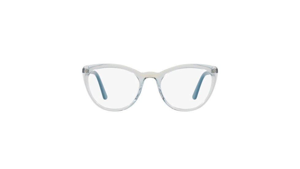 Prada CONCEPTUAL PR07VVF Bifocal Prescription Eyeglasses 3251O1-53 - Transp Azure/Transp Green