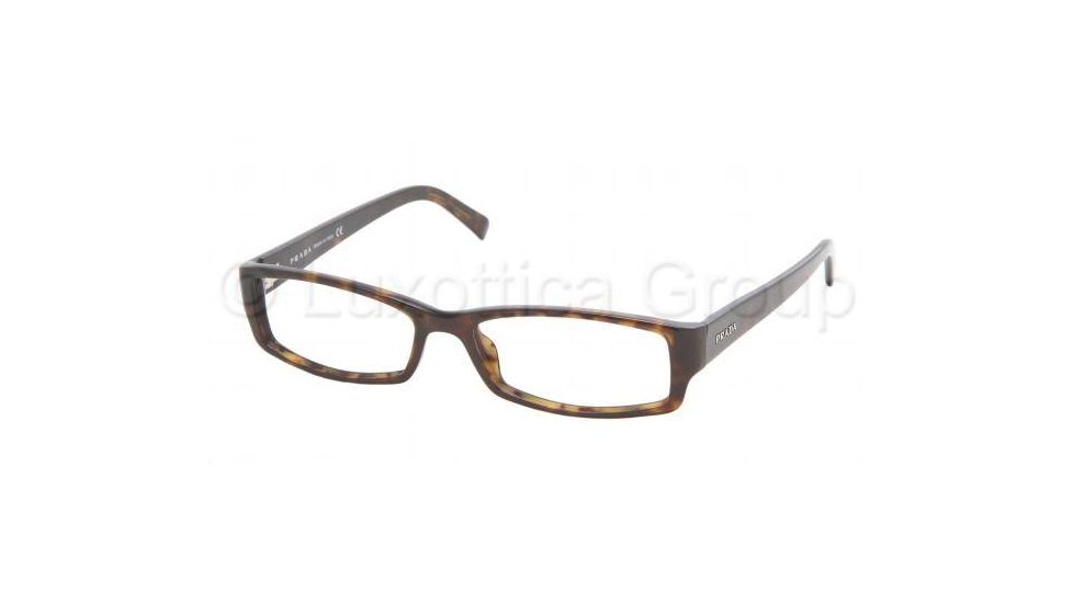 Prada Eyeglass Frames PR19LV 2AU1O1-5200 - Havana Frame