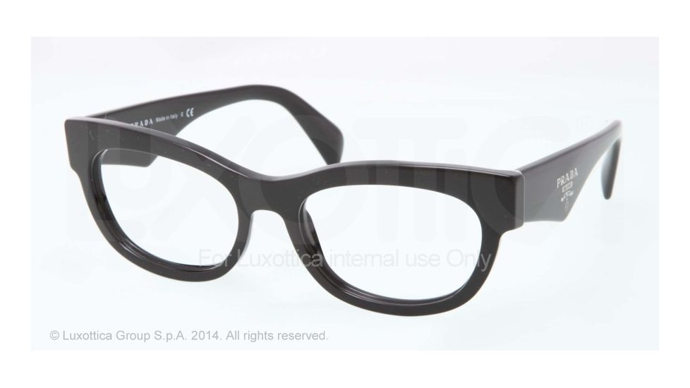 Prada HANDBAG LOGO PR13QV Eyeglass Frames 1AB1O1-52 - Black Frame