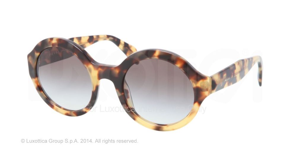 Prada JOURNAL PR06QS Single Vision Prescription Sunglasses PR06QS-7S00A7-51 - Lens Diameter 51 mm, Frame Color Medium Havana